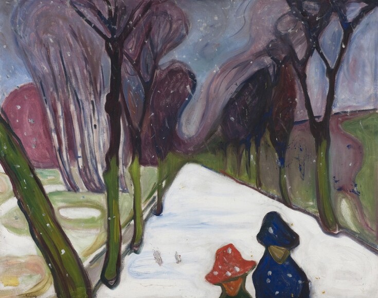 Nysn&#248; i alleen [Avenue in Snow], 1906