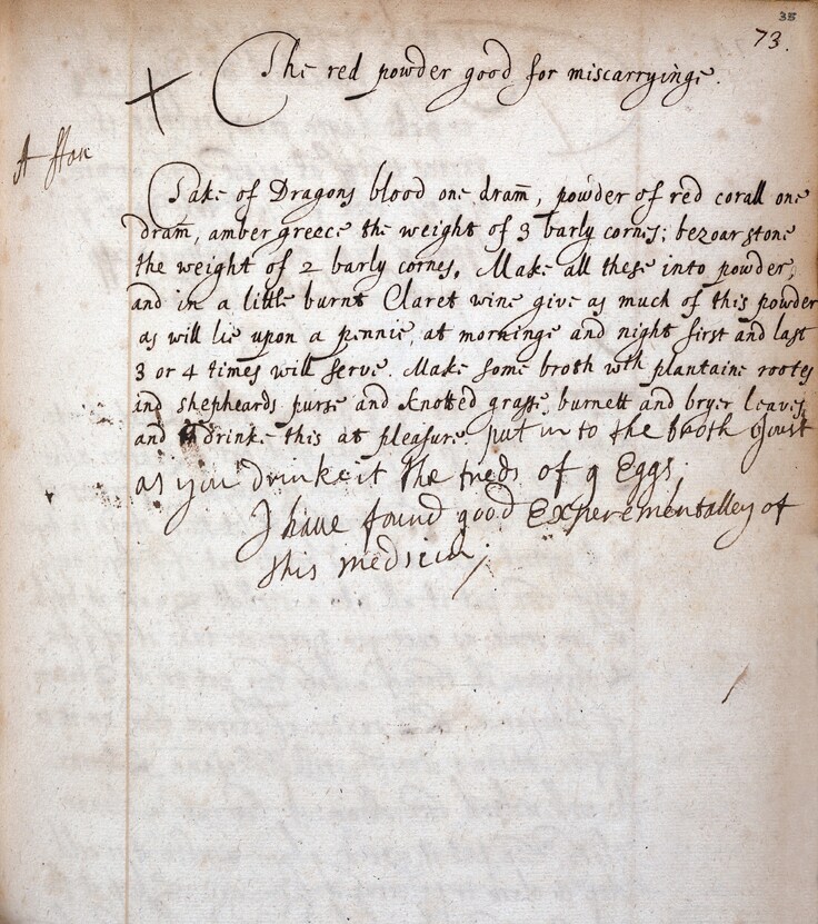 Recipe book of Lady Ann Fanshawe. 1651-1707
