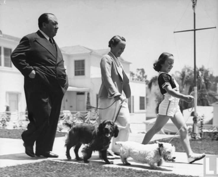 The Hitchcock family with Edward IX and Mr Jenkins in Hollyw