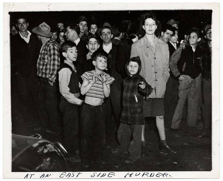 Weegee, At an East Side Murder, 1943.