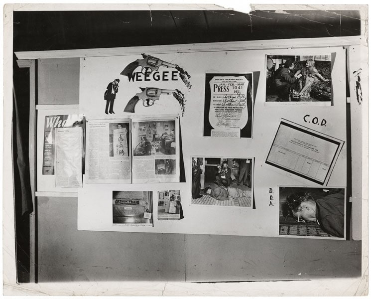 Weegee, [Installation view of &quot;Weegee: Murder Is My Business