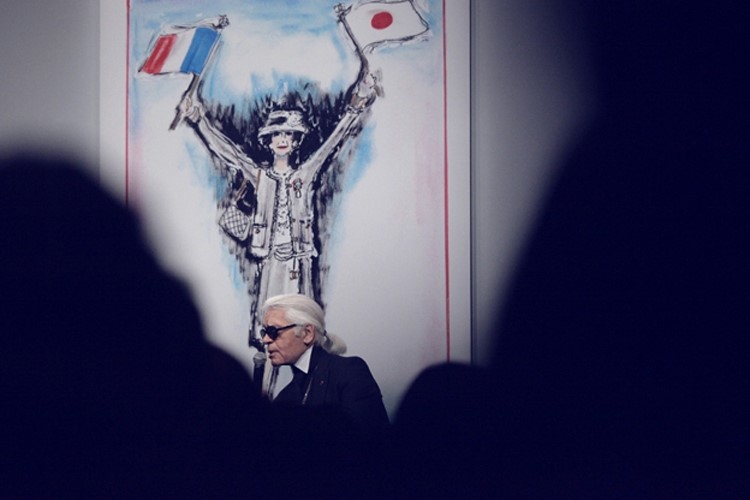 Karl Lagerfeld at Chanel and Japan Pop-Up and Party