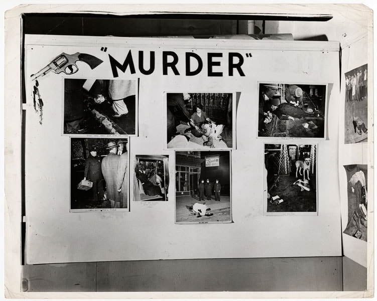 Weegee, [Installation view of “Weegee: Murder Is My Business