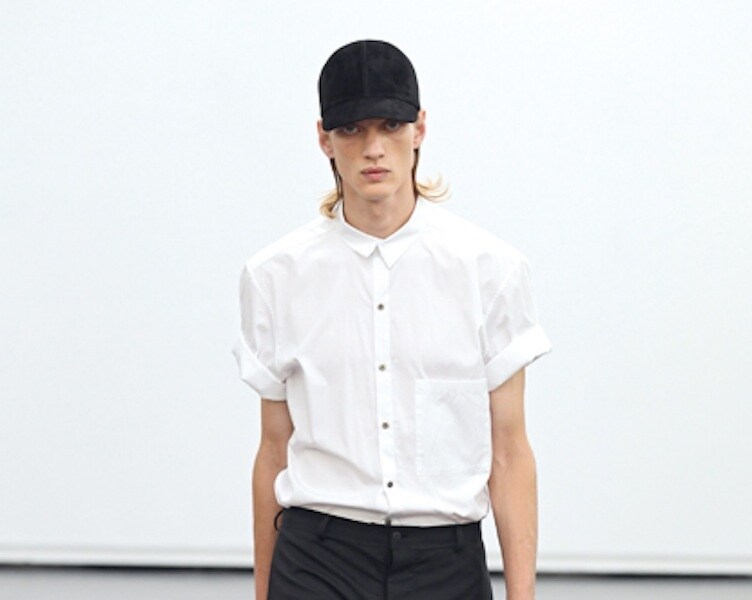 Black fine suede Work Cap, Tillmann Lauterbach S/S13