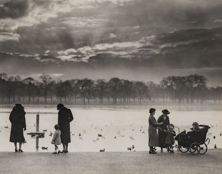Nannies looking after their charges in Hyde Park, 1938