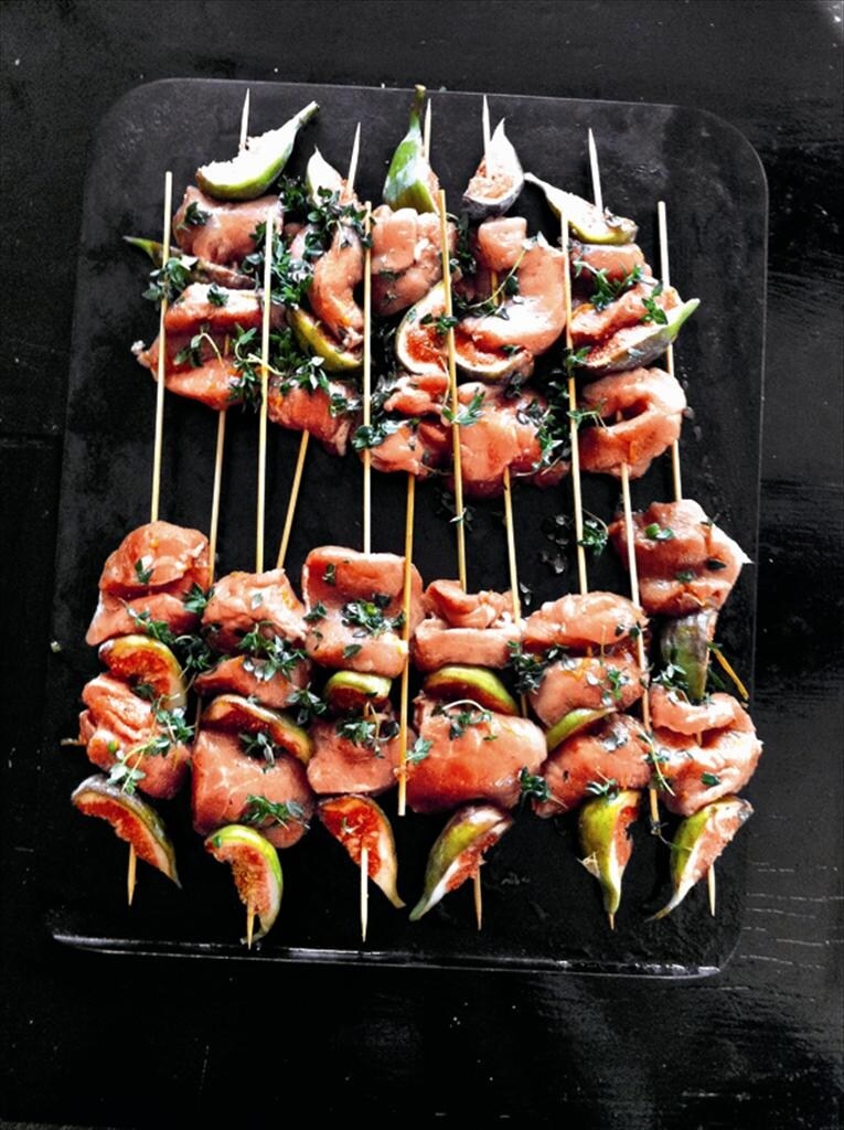Pork and Fig Spiedini