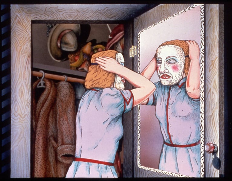 Asparagus, Woman at Mirror