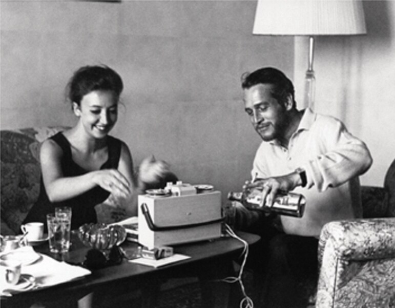Orianna Fallaci with Paul Newman in 1963 at the Venice Inter