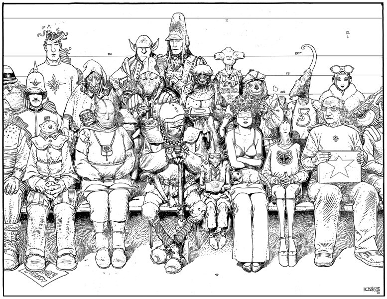 Preparatory drawing for Arzach, 1975