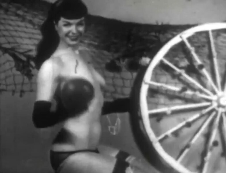 Still from Bettie Page 8mm stag reel, 1950s