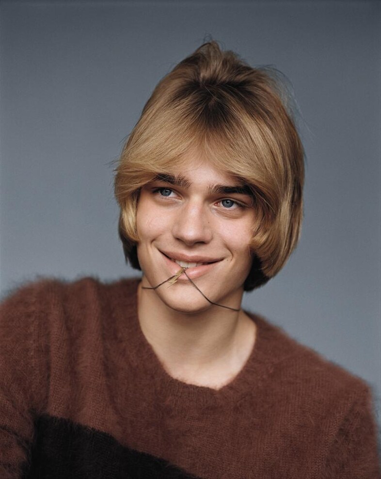 Mohair jumper by Gucci; Gold thunderbolt necklace from Cassi