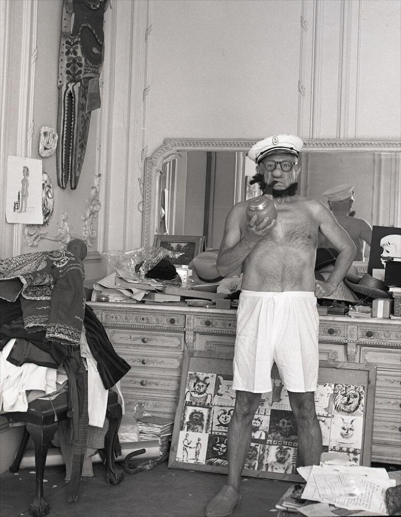 Andr&#233; Villers, Picasso as Popeye, Cannes 1957