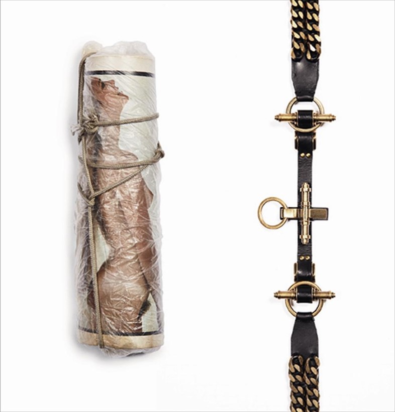 Leather belt with brass hardware by Givenchy by Riccardo Tis