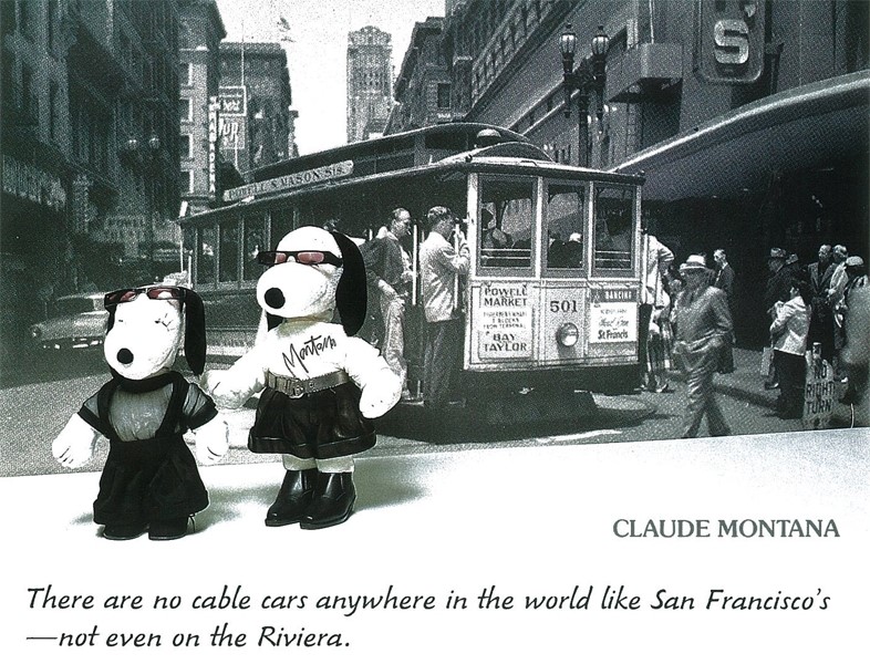 Snoopy dressed by Claude Montana