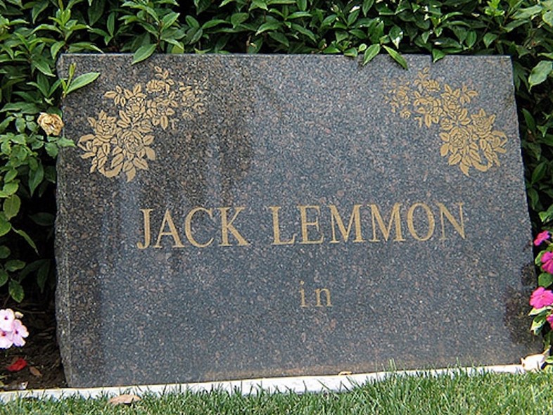 Jack Lemmon buried in Westwood Village Memorial Park Cemeter