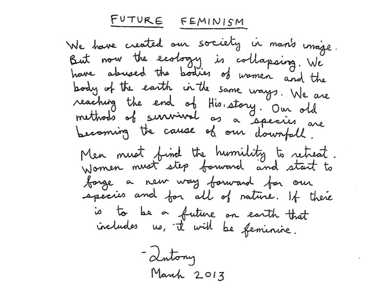 Future Feminism for Givenchy A/W13 by Antony Hegarty