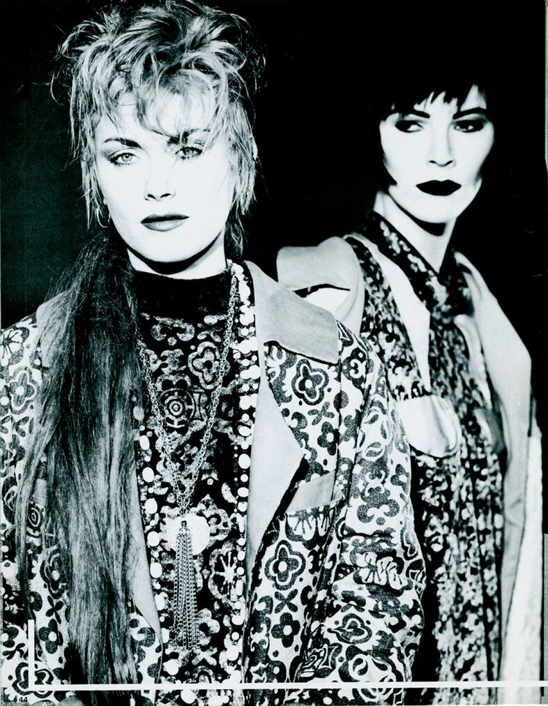 Pam Hogg and Astrid for Blitz #30, April 1985