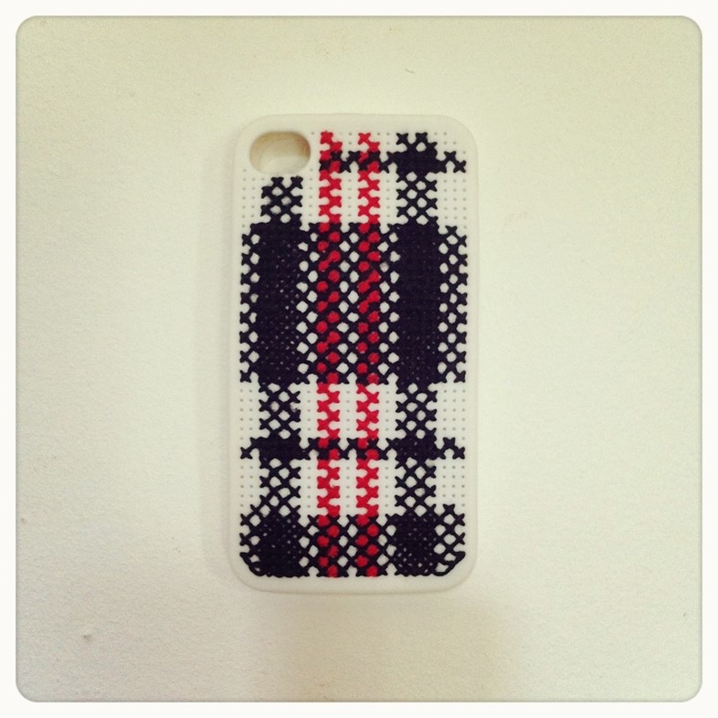 DIY C&#233;line Cross Stitch iPhone case