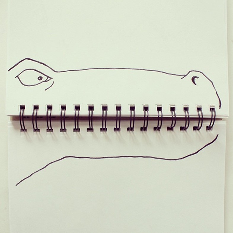 A notebook dinosaur