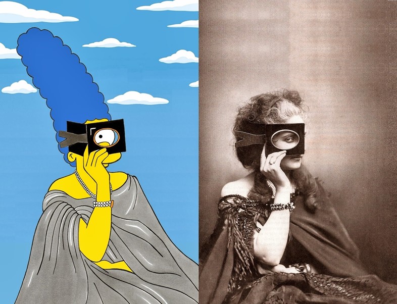 Marge Simpson as Virginia Oldoini Countess de Castiglione by