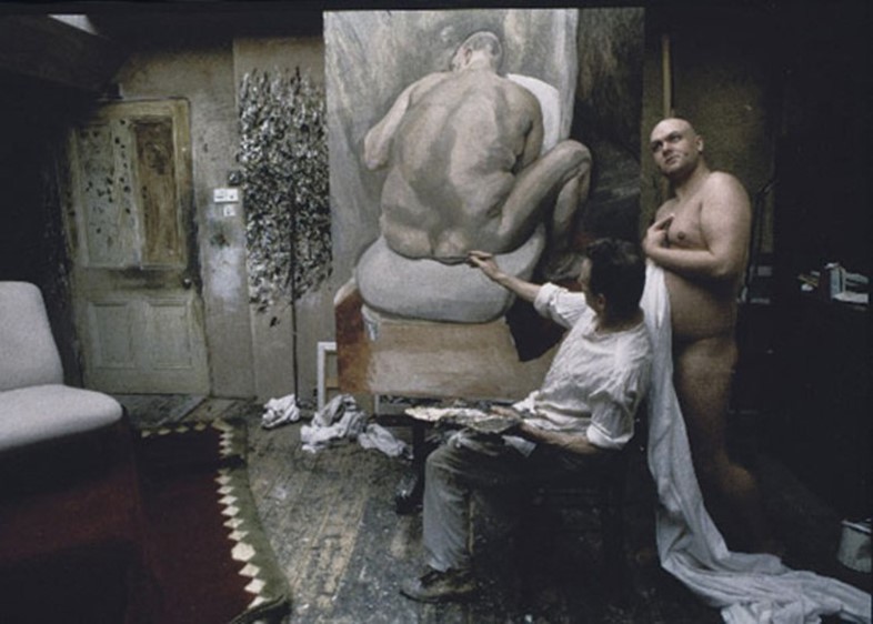 Leigh Bowery and Lucian Freud by Bruce Bernard