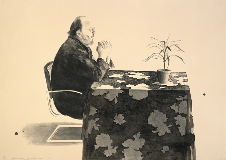 David Hockney, Henry At Table, 1976, Lithograph