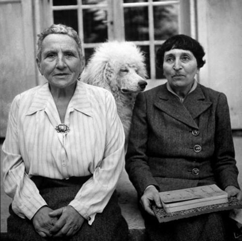 Gertrude Stein, Basket and Alice B. Toklas in LIFE Magazine,