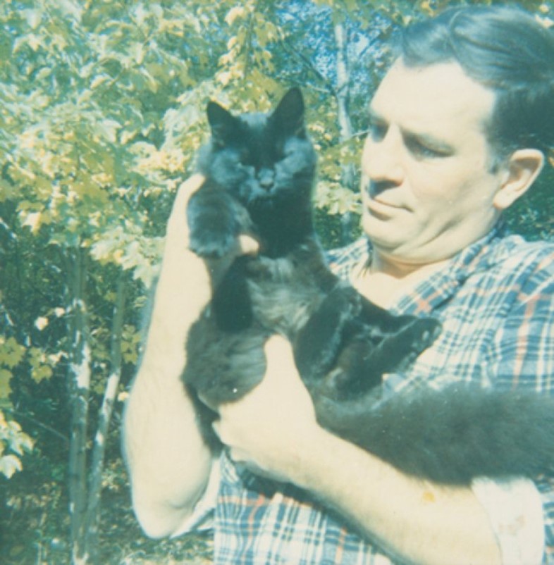 Jack Kerouac and cat