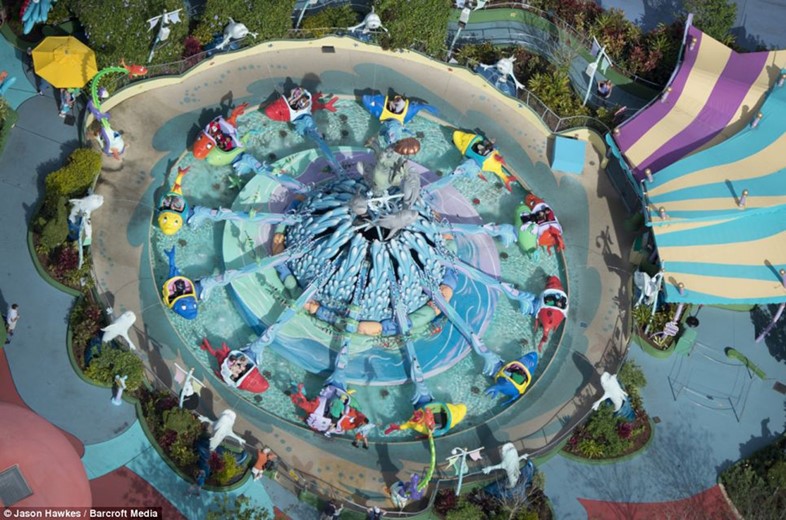 An aerial shot of Seuss Landing - &#39;One Fish Two Fish Red Fis