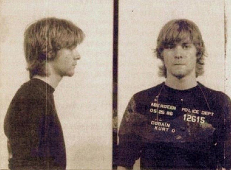 Kurt Cobain&#39;s police mug shot from May 1986