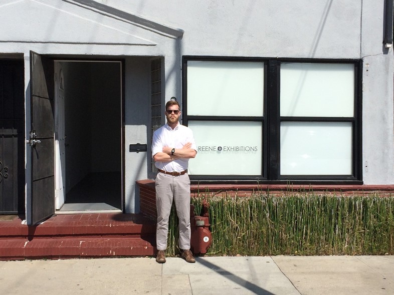 Rob Greene outside his gallery