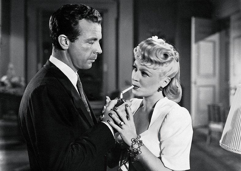 Claire Trevor and Dick Powell in Murder, My Sweet (1944)