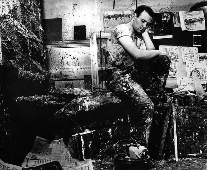 Auerbach in his studio by Jorge (J.S.) Lewinski.