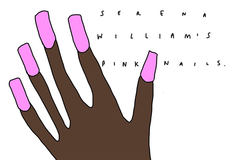 Serena Williams&#39; Pink Nails
