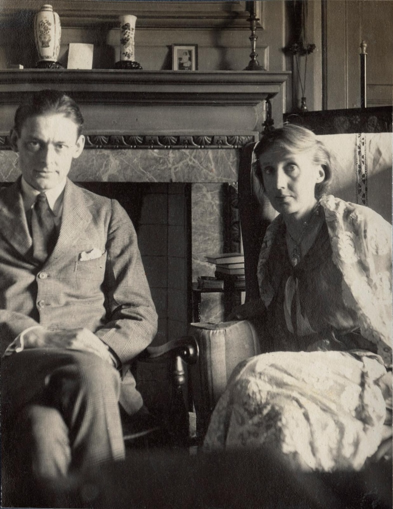 Virginia Woolf with T. S. Eliot by Lady Ottoline Morrell, Ju