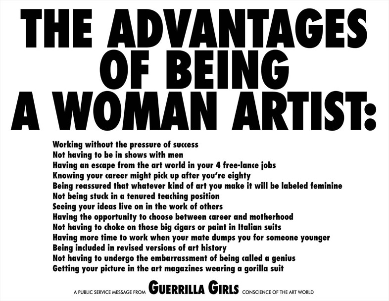 The Advantages of Being a Woman Artist, 1988, (c) The Guerri