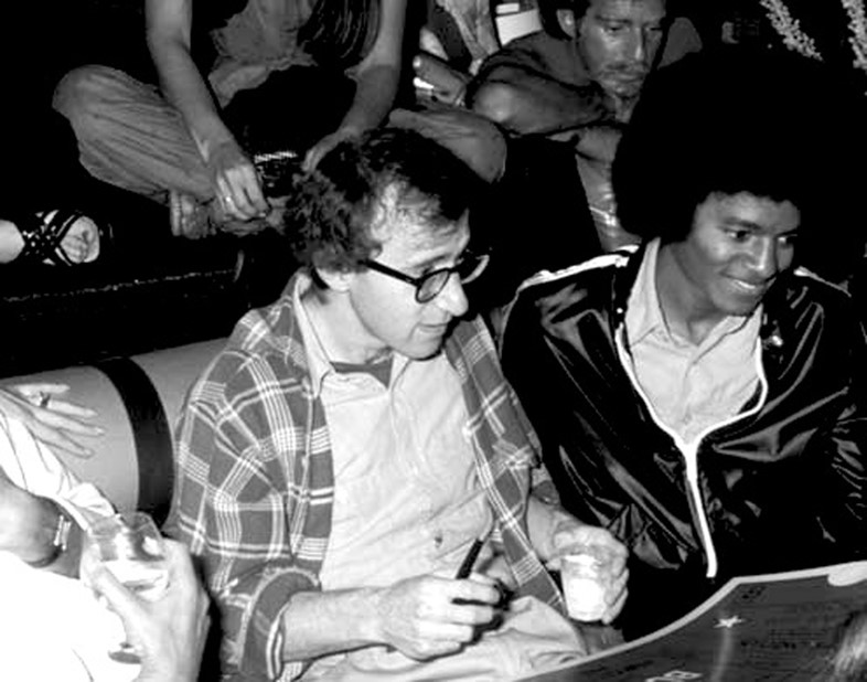 Woody Allen and Michael Jackson at Studio 54