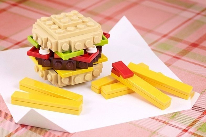 Lego Hamburger and Chips
