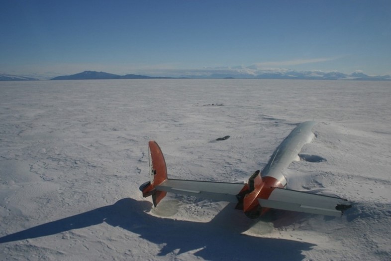 The remains of the Pegasus which crashed in 1971 in Antarcti