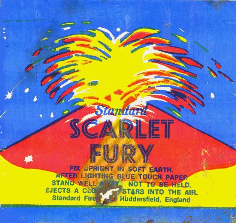 Scarlet Fury Firework Paper