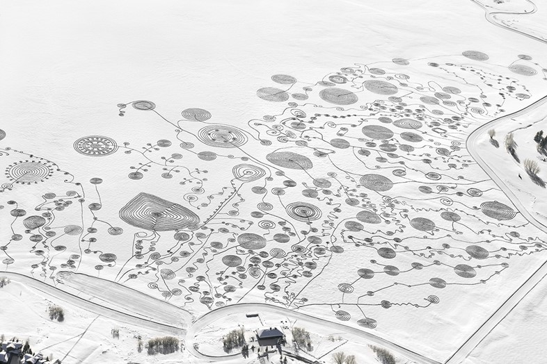 Snow Drawings at Catamount Lake, Colorado, 2013