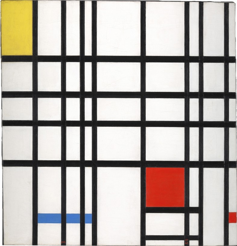 Piet Mondrian, Composition with Yellow, Blue and Red, 1937-4