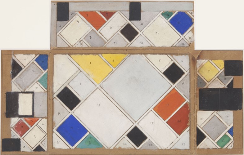 Theo van Doesburg, Colour design for ceiling and three walls