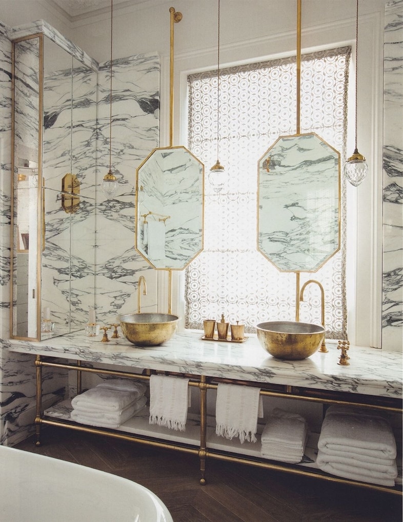Marble bathroom by Maddux Creative