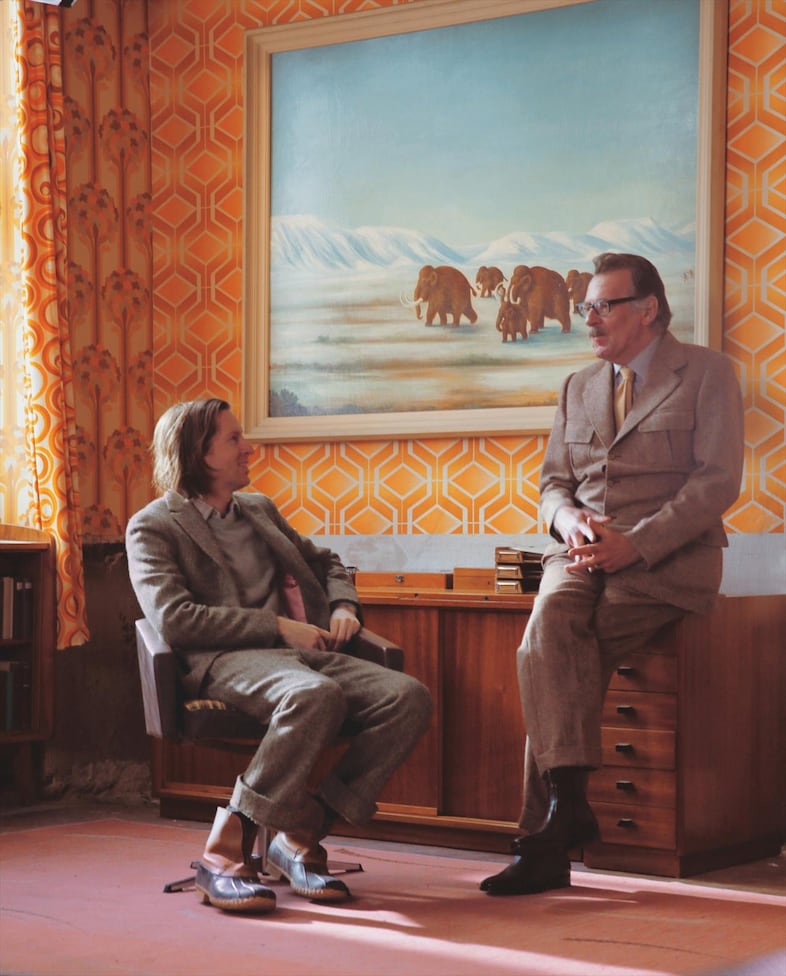 Wes Anderson and Tom Wilkinson 