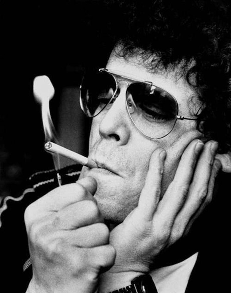 Lou Reed smokes a cigarette in Amsterdam, 1976