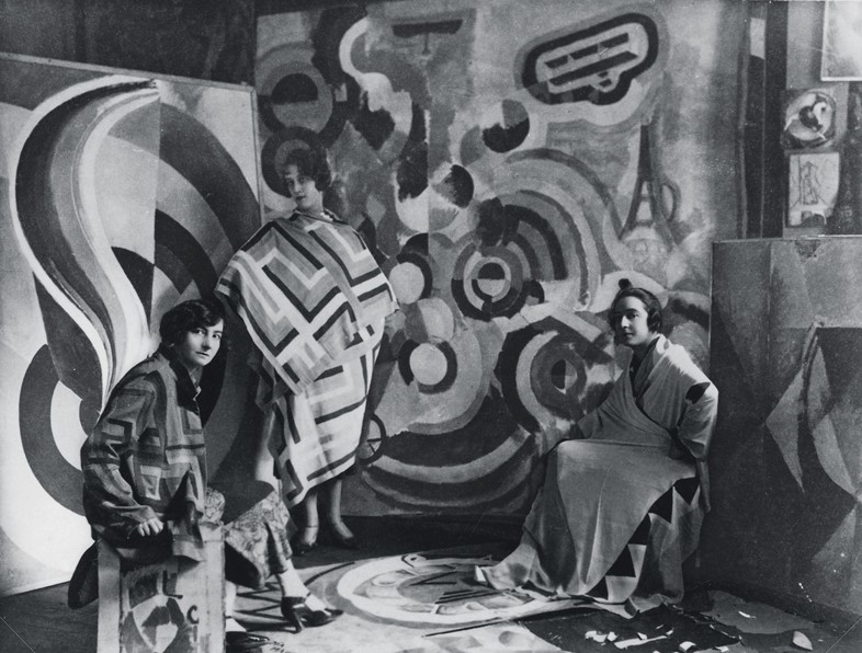 Sonia Delaunay and two friends in Robert Delaunay’s studio
