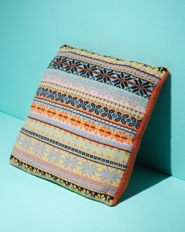 Sibling pillow, gift at their Selfridges party