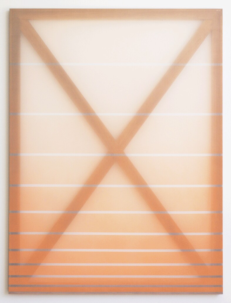 Rebecca-Ward,-X-(orange),-oil-and-dye-on-silk,-60-