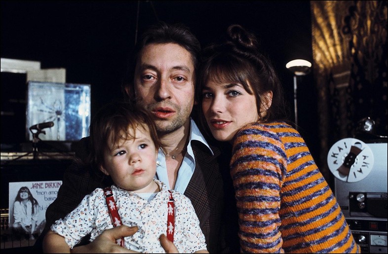 Serge Gainsbourg with Jane Birkin and daughter Charlotte Gai